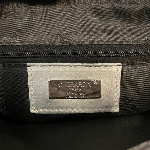 Gherardini Monogram Crossbody Bag | Gray, Tan, Beige Softy Organizer Purse Tote - Picture 2 of 11